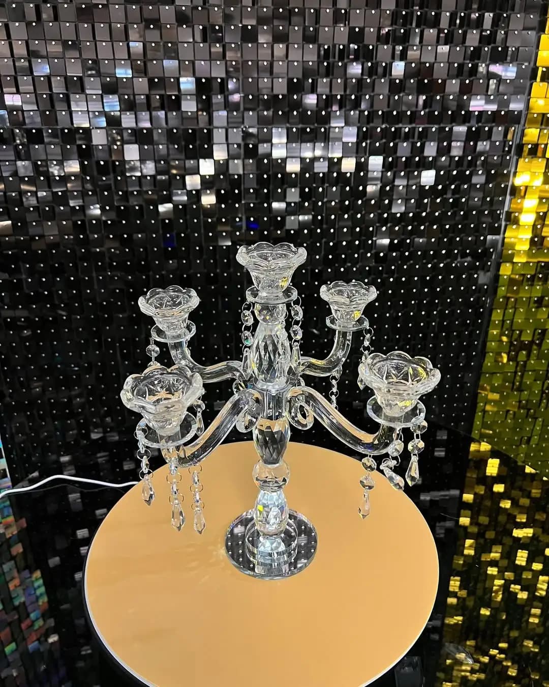 Elevate your event decor with our exquisite candelabras, crafted to add a touch of luxury and sophistication to your tablescapes.Rent now and make your event unforgettable! To book, simply-Screenshot your preferred option,Share with us  (1